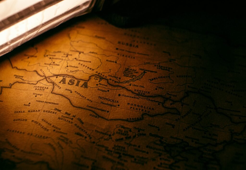 Close-up Photo of a Brown Map